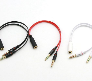 PA14 Factory OEM 3.5mm 2 in 1 Audio Cable 0.2M