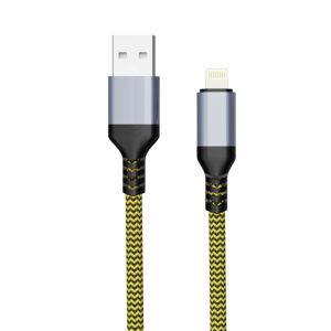 PJ-AC002K(HQ/PM)Factory OEM Nylon Braided Kevlar USB A to Lighting 2A-3A
