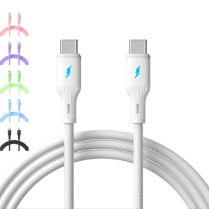 PJ-CC003 Type-C to Type-C silicone cable 3A/60W Fast charge cable with Lightning