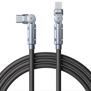 PJ-CC009 Type-C 180° to lightning 180° silicone Fast charging cable 3A 60W For iPhone Xiaomi USB2.0