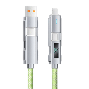 PJ-MC015B USB +Type-C to Type-C+Lightning Nylon Fast charging cable 3A 60W For iPhone Xiaomi  USB2.0