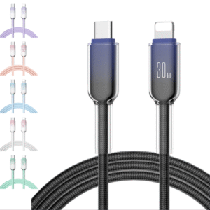 PJ-CC030L NEW C-L Transparent Covering Braided Fast Charging Cable